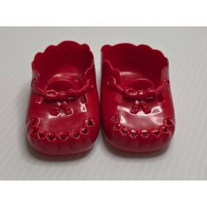 American Girl Bitty Baby Red Shoes Bow Flats Preowned Doll Accessory